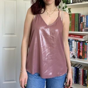 Shimmery pink top